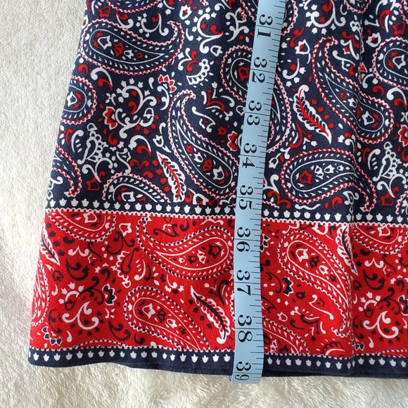 Talbots Paisley Bandana Print Sleeveless Dress Size 4 - Picture 7 of 7